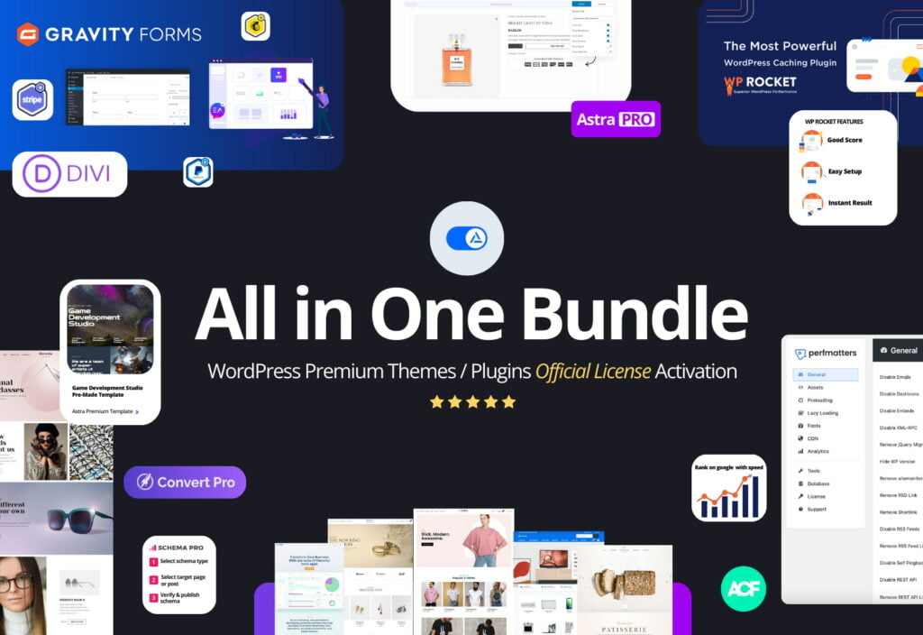 All in One Bundle WordPress Premium Theme & Plugins | Original License ...