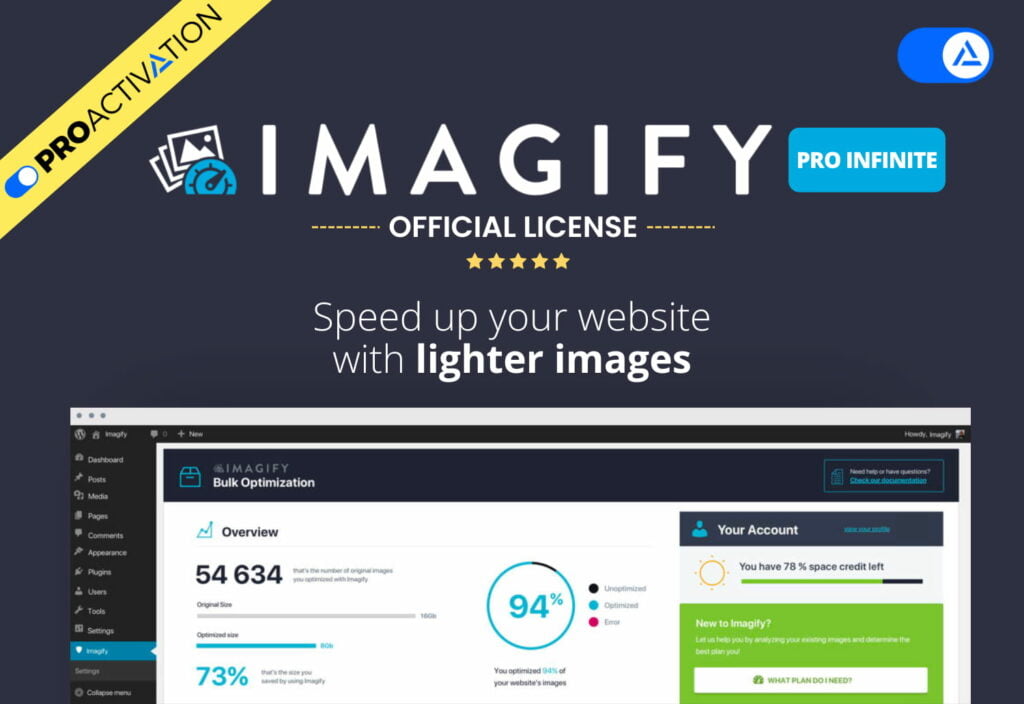 Imagify Pro by ProActivation, Imagify Pro Optimize Images & Convert WebP