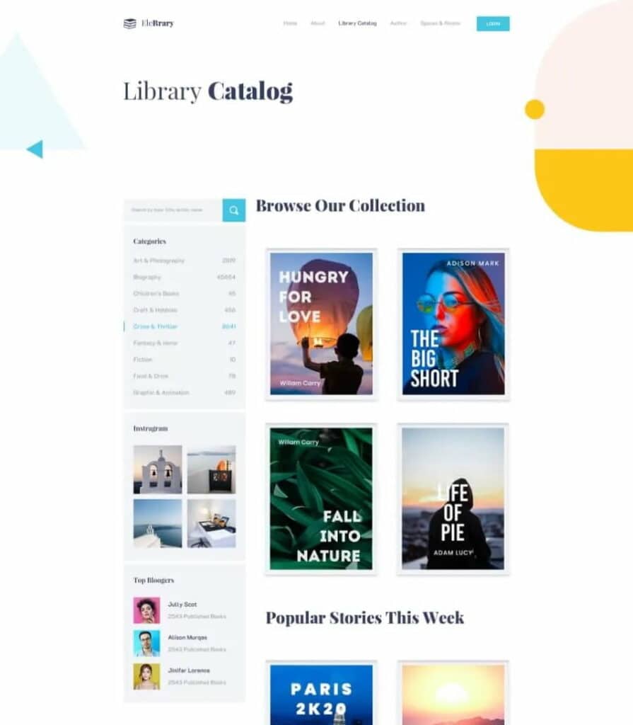 WordPress template Extensive library