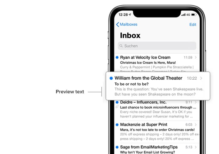 Email Preview example