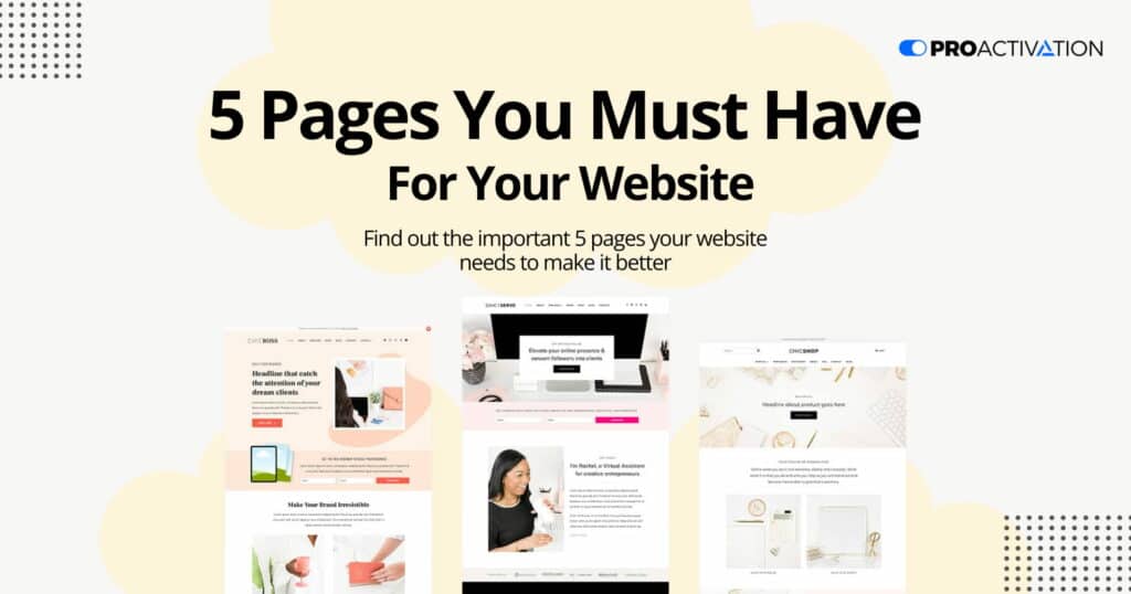 5 Pages You Must Have for your website