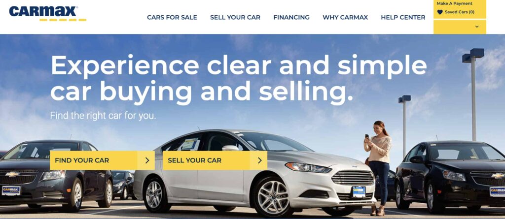Carmax Homepage Example
