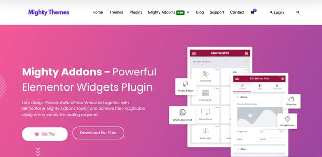 Image of  Mighty Addons For Elementor