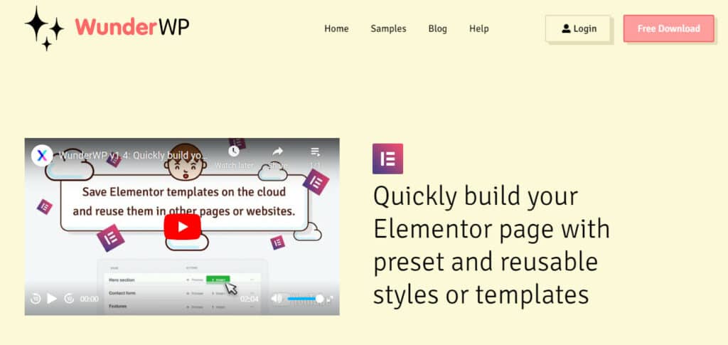 Image of WunderWP Reusable & Preset Widget Styles and Templates for Elementor
